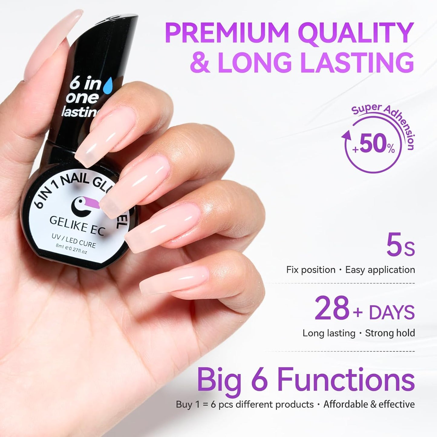 Glue Gel 6 en 1 con Color (Calcio)